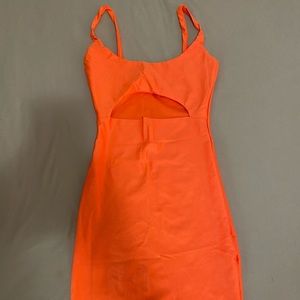Orange mini dress